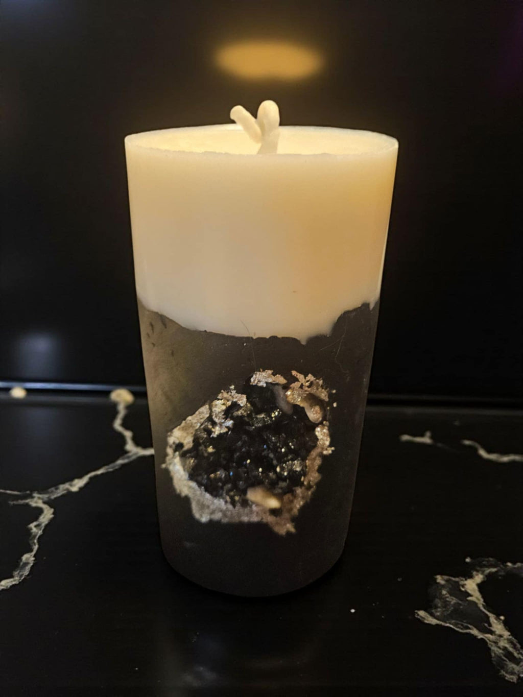 Bougie béton noir