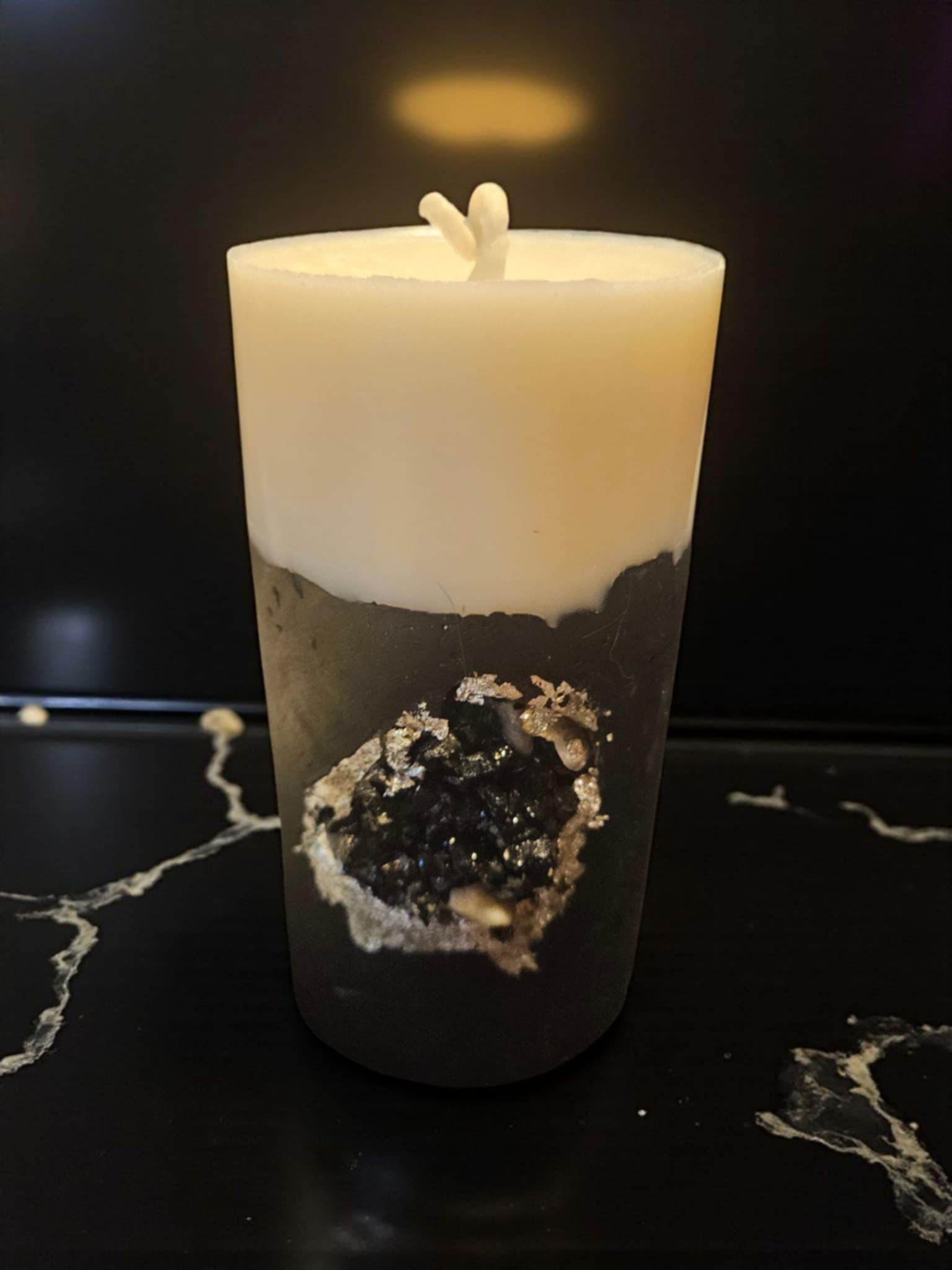 Bougie béton noir